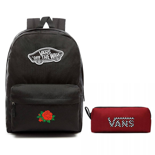 Plecak szkolny VANS Realm Backpack deskorolka RÓŻA Rose + Piórnik