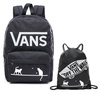 Plecak do szkoły VANS New Skool - VN0002TLY28 000 + Worek - Custom Cats