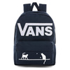 Plecak szkolny Vans Old Skool III Dress Blues-White VN0A3I6R5S2 + Custom Cats