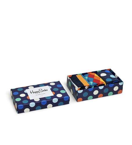 Giftbox 3-pak Skarpety Happy Socks Classic Mix Gift - XMIX08-6000