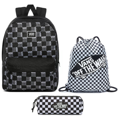 Plecak szkolny Vans Realm Word Check - VN0A3UI7ZM0 + Worek + Piórnik