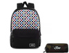 Plecak szkolny Vans Glitter Check Realm - VN0A48HGUX9 + Piórnik