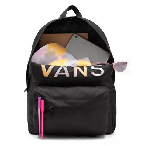 Plecak szkolny Vans Realm Flying V Black Tie Dye + Piórnik OTW Pouch