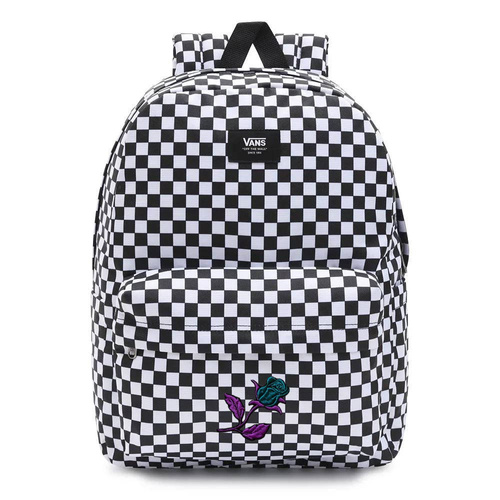 Zestaw plecak Szkolny Vans Old Skool check szachownica VN0A5KHRY28 + Custom Violet Rose