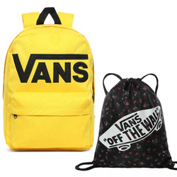 Plecak szkolny Vans Old Skool III Lemon Chrome - VN0A3I6R85W + worek