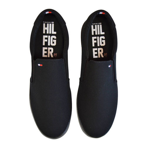 Buty męskie Tommy Hilfiger Iconic Slip On czarne  - FM0FM00597 0GK