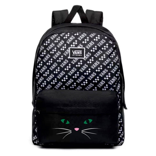 Plecak szkolny Vans Realm Black-Brand Striper VN0A3UI7W07 Custom Cat