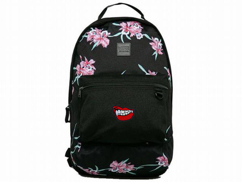 Plecak szkolny młodzieżowy Vans Turbon Backpack w kwiaty custom wampir Love