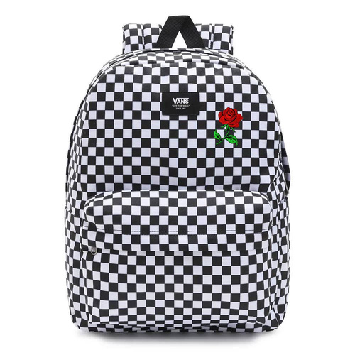 Zestaw Plecak Szkolny Vans Old Skool check szachownica VN0A5KHRY28 + Custom Red Rose