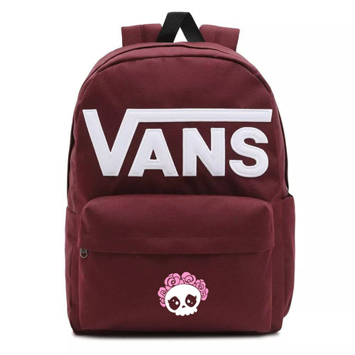 Plecak Vans Old Skool Backpack Bordowy custom halloween skull czaszka