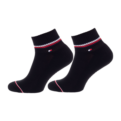Skarpetki męskie czarne 12 sztuk rozmiar 43-46 Tommy Hilfiger Men Iconic Quarter - 100001094-200