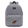 Plecak szkolny Vans Old Skool Check szachownica kratka czarno biały VN0A5KHRY28 custom red roses róża