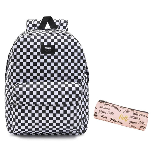 Zestaw plecak szkolny Vans Old Skool Check kratka VN0A5KHRY28 + piórnik szkolny Incood 0106-0054