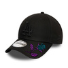 Czapka New Era Los Angeles Dodgers Essential 9FORTY Black Custom Rose - 12052000