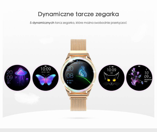 Zegarek damski Smartwatch G. Rossi SMS Kroki FB + dodatkowy pasek 
