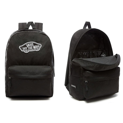 Plecak VANS Realm Backpack - VN0A3UI6BLK z Haftowanym Imieniem