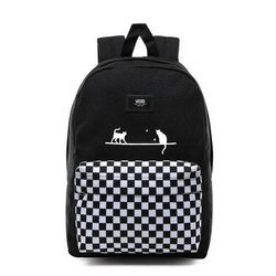 Plecak Vans New Skool Checkerboard kratka szachownica Custom Cats Koty