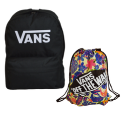 Plecak szkolny miejski Vans Old Skool Print Backpack Black VN000H50BLK1 + Worek Vans Benched Bag