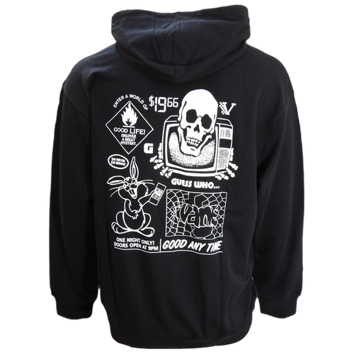 Bluza z kapturem Vans Czarna Crazy Eddy 66 Loose Pullover Hoodie - VN000JE7BLK