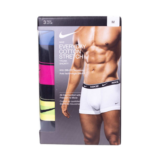 Bokserki męskie majtki Nike Trunk 3PK Komplet 3 pary czarne - 0000KE1008-MT3