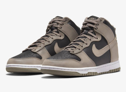 Buty Jesienne Damskie Nike Dunk High Moon Fossil Szare (W) - DD1869-002