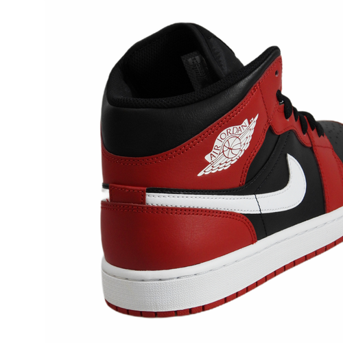 Buty męskie do koszykówki Air Jordan 1 Mid Black/Gym Red/White - DQ8426-061