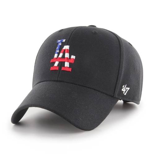 Czapka z daszkiem 47 Brand MLB LA Dodgers Flag czarna - B-FLAGM12WBV-BK