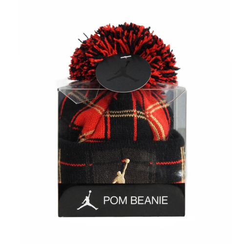 Czapka zimowa dziecięca Air Jordan Plaid Pom Beanie Gift Box - FB9388-010