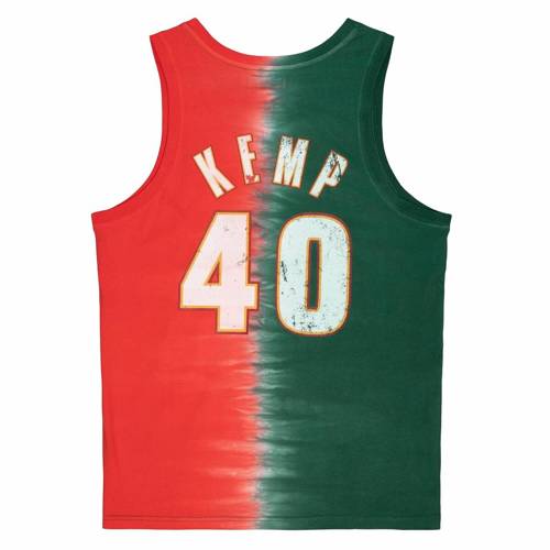 Koszulka Mitchell & Ness NBA Seattle Supersonics Shawn Kemp Tie Dye Cotton Tank - TTNK3206-SSUYYSKEGNRD