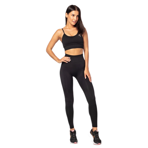 Legginsy sportowe damskie Carpatree Vibe Seamless - CP-VSL-BLACK