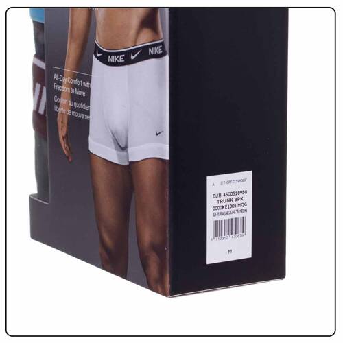 Męskie bokserki Nike Trunk 3PK Komplet 3 par - 0000KE1008-MQG