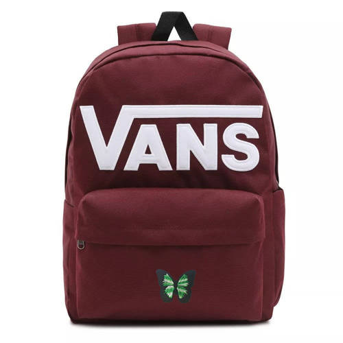 Plecak szkolny Vans Old Skool III Drop Backpack Bordowy VN0A5KHP4QU + Custom Motyl