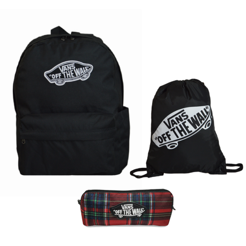 Plecak szkolny miejski Vans Old Skool Classic Backpack Czarny VN000H4YBLK1 + Worek + Piórnik