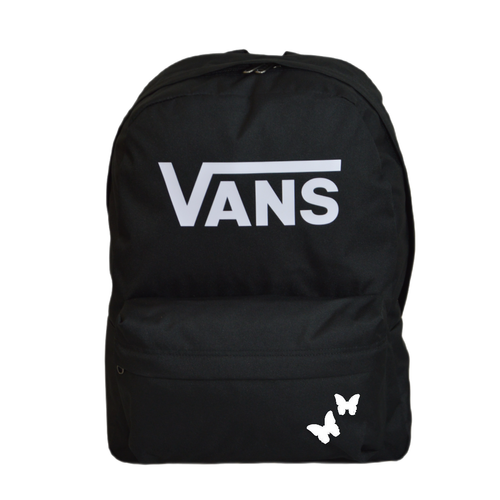 Plecak szkolny miejski Vans Old Skool Print Backpack Black VN000H50BLK1 + Custom Motyle