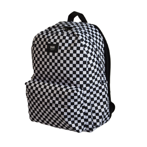 Plecak szkolny sportowy Vans Old Skool Check Backpack Kratka White/Black VN000H4XY281 + Custom Małe Róże