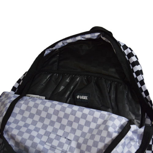 Plecak szkolny sportowy Vans Old Skool Check Backpack Kratka White/Black VN000H4XY281 + Custom Pudrowa Róża