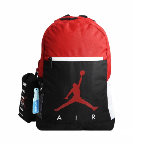 Plecak szkolny sportowy z piórnikiem czerwony biały Air Jordan School Backpack - 9B0503-RW3