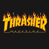 Koszulka męska Thrasher Flame Logo T-Shirt czarna - 110102/BK