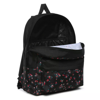 Plecak szkolny Vans Realm Beauty Floral Black Custom Heart Love - VN0A3UI6ZX3